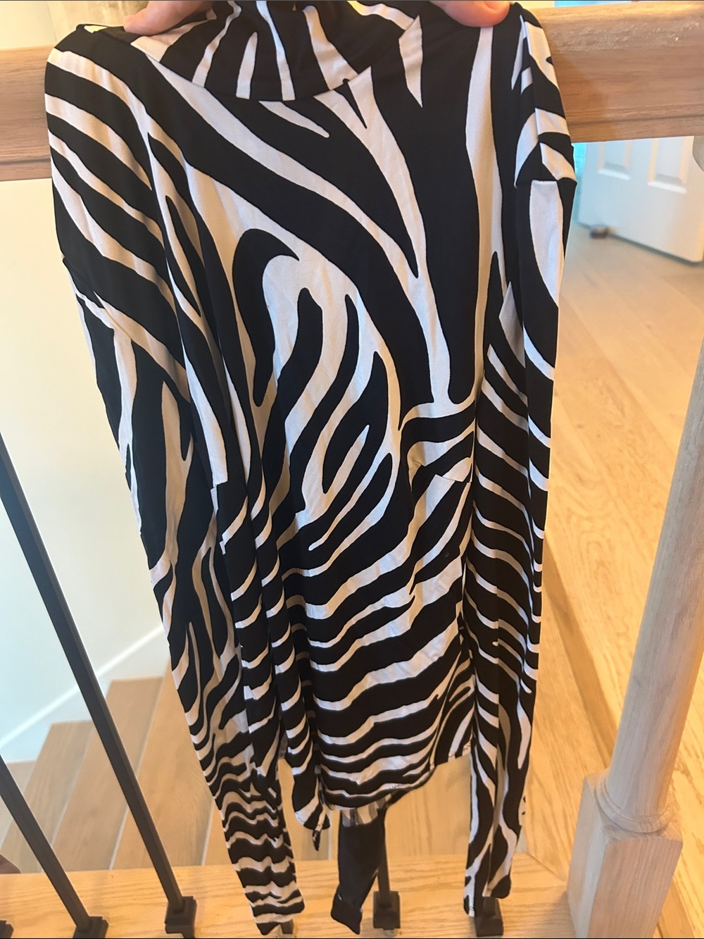 Versace Black and White Striped Top
